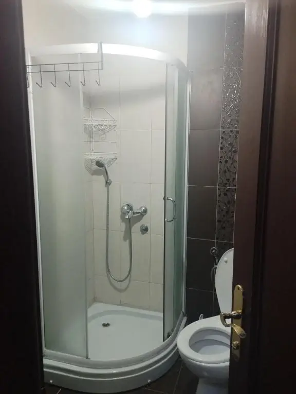 Čisto kupatilo sa tušem u studio apartmanu Anka